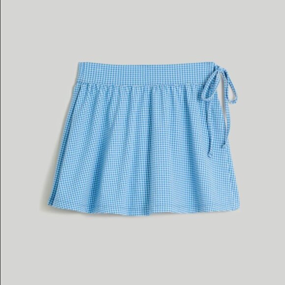 Madewell Flex Wrap Skort in Gingham XXL - Picture 1 of 15